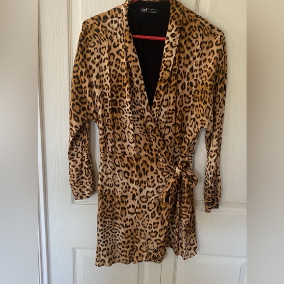 Zara Brown and Black Leopard Print Romper - Picture 4 of 9